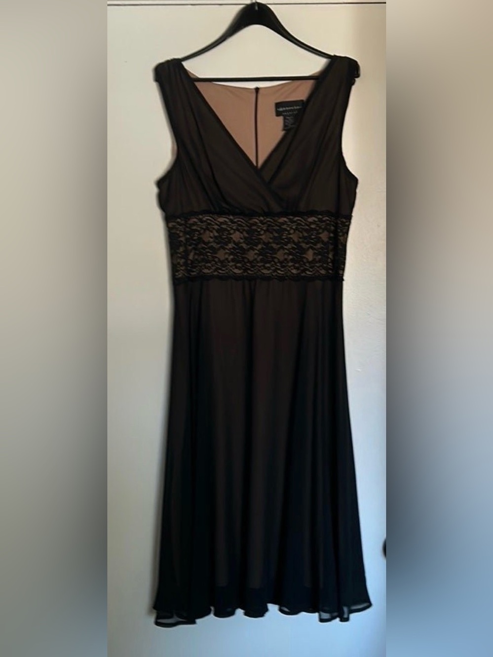 connected apparel midi little black dress size 14 EUC